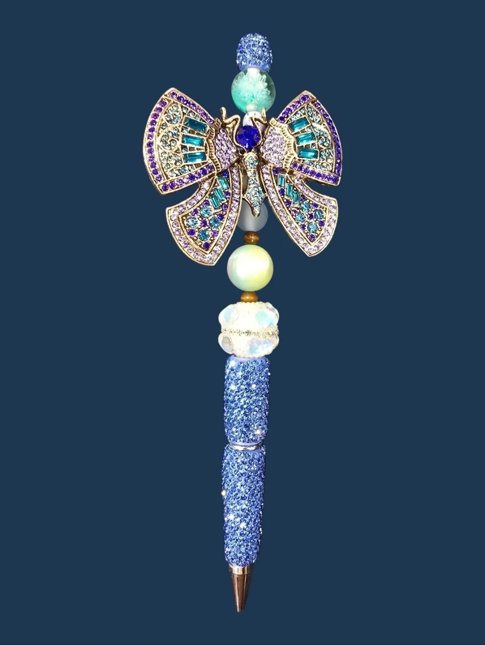 Crystal Butterfly Beaded Pen